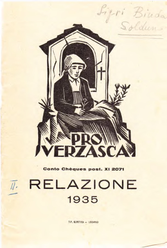 Pro Verzasca : relazione 1935