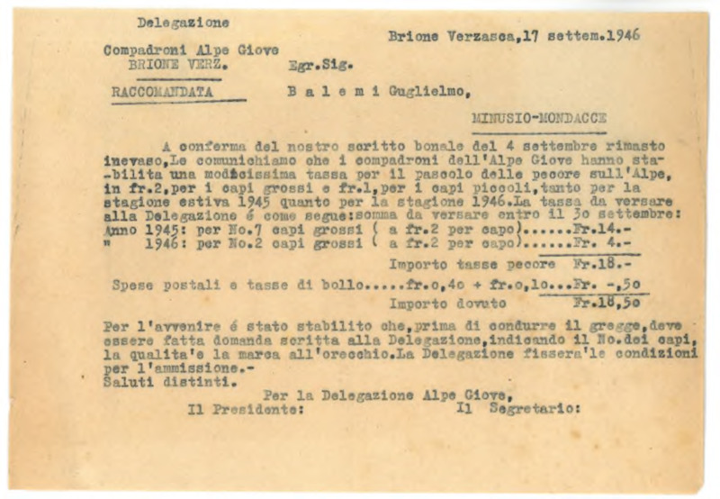 A conferma del nostro scritto bonale del 4 settembre rimasto inevaso
