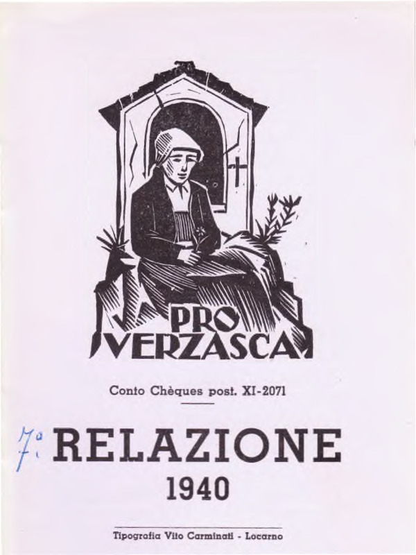 Pro Verzasca : relazione 1940