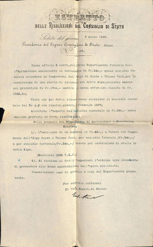 Visto officio 3 corr. dell'Alto Dipartimento